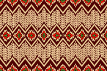 seamless knitted pattern with elements