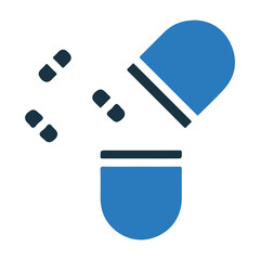 Antibiotics, capsules, medicines, pills, supplements icon