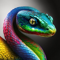 Fototapeta premium color snake style.