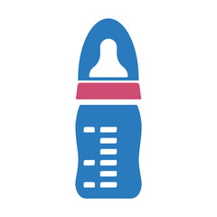 Fototapeta premium Baby feeder, feeding cup, infant nutrition, milk bottle, milk feeder icon