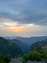 Fototapeta premium sunset in the mountains