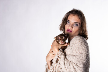 Young attractive gay man in makeup.