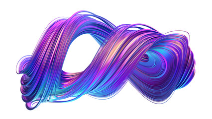 Futuristic colorful shape, 3d render