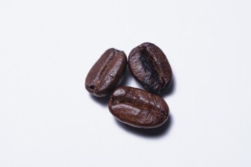 Picture of dark brown roasted coffee beans