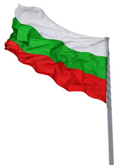 Fototapeta na wymiar Flag of Bulgaria isolated on transparent background