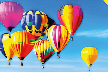 Generative AI, colorful hot air balloons