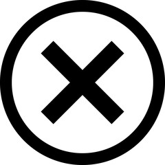 Fototapeta premium Cross sign icon, Traffic sign vector illustration