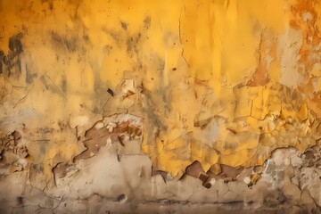 A yellow and white wall Generative AI
