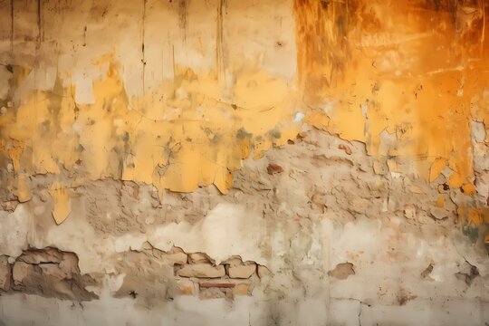 A wall with peeling paint Generative AI
