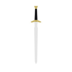 sword flat design vector illustration isolated on white background