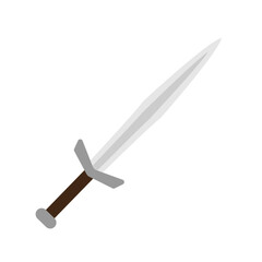 sword flat design vector illustration isolated on white background