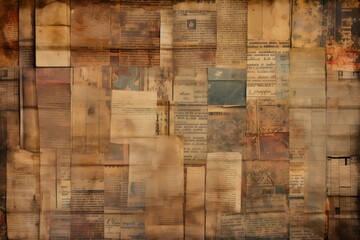 A bunch of newspaper pages Generative AI