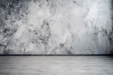 A white wall with a black border Generative AI