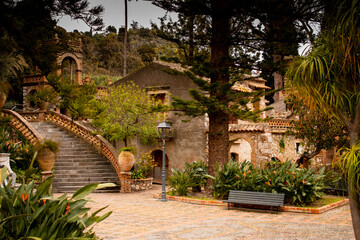 Spring landscape photography of Taormina, Italy. Beauty in nature