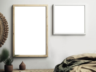 Blank Frame Mockup, Boho Style Frame Template Mockup