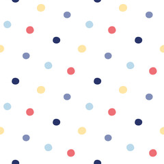 Seamless Pattern with Dot Design on White Background