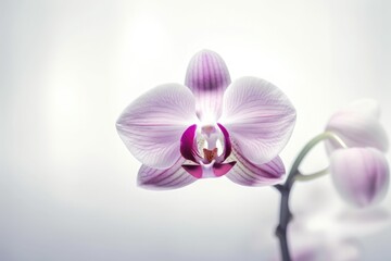 Orchid flower isolated on white background. Generative Ai.