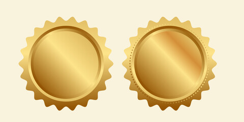 gold medal Gold seal vector illustration on white background