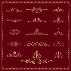 ornaments vector, ornament bundle, different elements