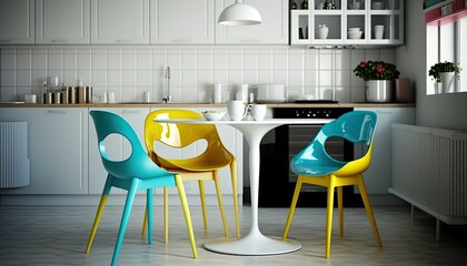 modern kitchen furnishing idea, plastic effect