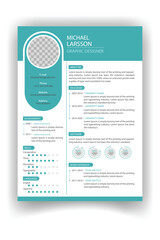 modern minimalist simple template resume for curriculum