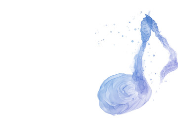 アルコールインクアートの抽象背景テンプレート）紫と青のグラデーションの八分音符　