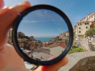 Effect of a polarizing filter