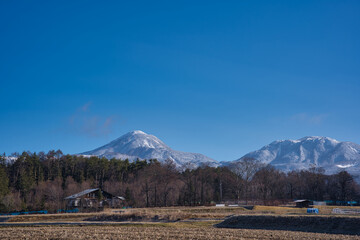 八ヶ岳,山, 風景, 空, 自然, 山, 雪, 雲, 景色, 冬, 全景, 日の出, 太陽, ヒル, 頂点, 低地, モーニング, かすみ, 旅行, 寒い, 青, 光景