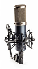 Professional studio microphone isolated Generated AI