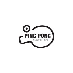simple table tennis logo, ping pong creative logo template. sports games, clubs, tournaments and championships. vector
