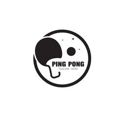 simple table tennis logo, ping pong creative logo template. sports games, clubs, tournaments and championships. vector