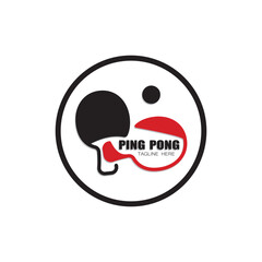 simple table tennis logo, ping pong creative logo template. sports games, clubs, tournaments and championships. vector
