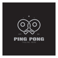 simple table tennis logo, ping pong creative logo template. sports games, clubs, tournaments and championships. vector