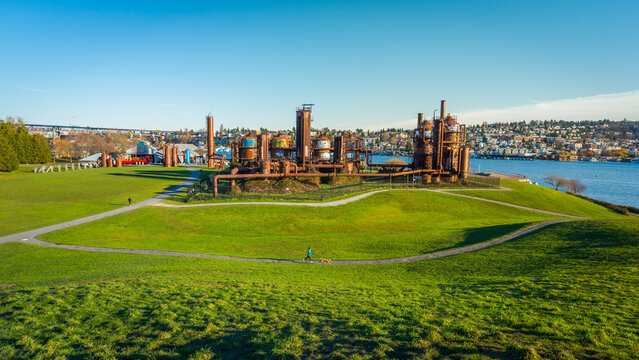 Gas work park in Seattle, on the site of the former Seattle Gas Light Company gasification plant