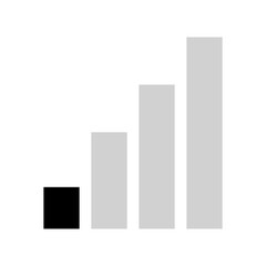 Phone bar status icon isolate on transparent background.