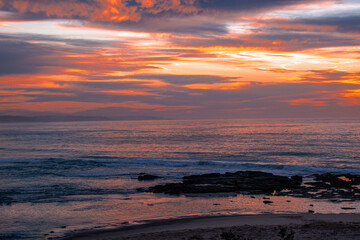 sunrise over beach