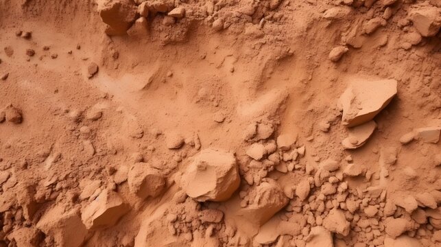 Terracotta Powder Soil Texture Background
