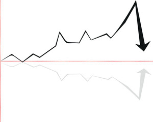 Arrow show up and down progress