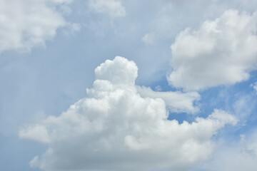 White clouds against blue sky for a backgrounds.