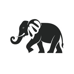 Vector of an elephant design on black background. Wild Animals.