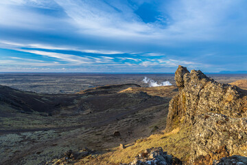 Iceland in a cold march afternoon