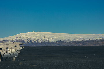 Road to wrecked plane in Iceland