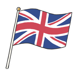 子供が手書きしたようなイギリスの国旗のイラスト