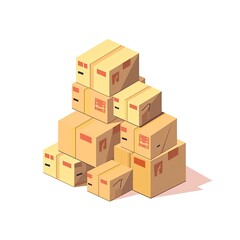 Speedy Delivery: Cardboard Boxes Ready for Shipping to Your Doorstep: Generative AI