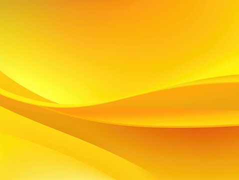 Bright yellow wave and lines abstract background. Generative AI