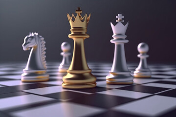 chess pieces on a chessboard