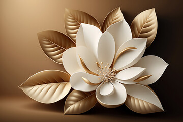 white lotus flower