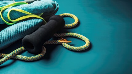 Workout and exercise themed background with space for copy. Generative AI