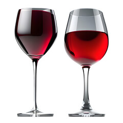 glass of red wine isolated on white background png format
