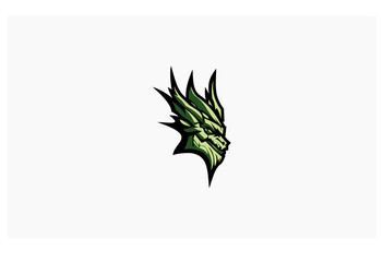 green dragon warrior vector concept creative design logo